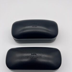 COACH BLACK AUTHENTIC SUNGLASSES EYEGLASSES‎ HARD CASE ONLY LOT OF 2